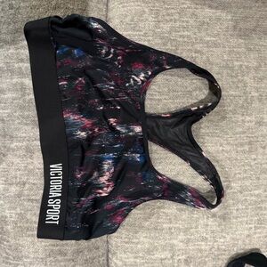 Victoria's Secret Black and Pink Sports Bra